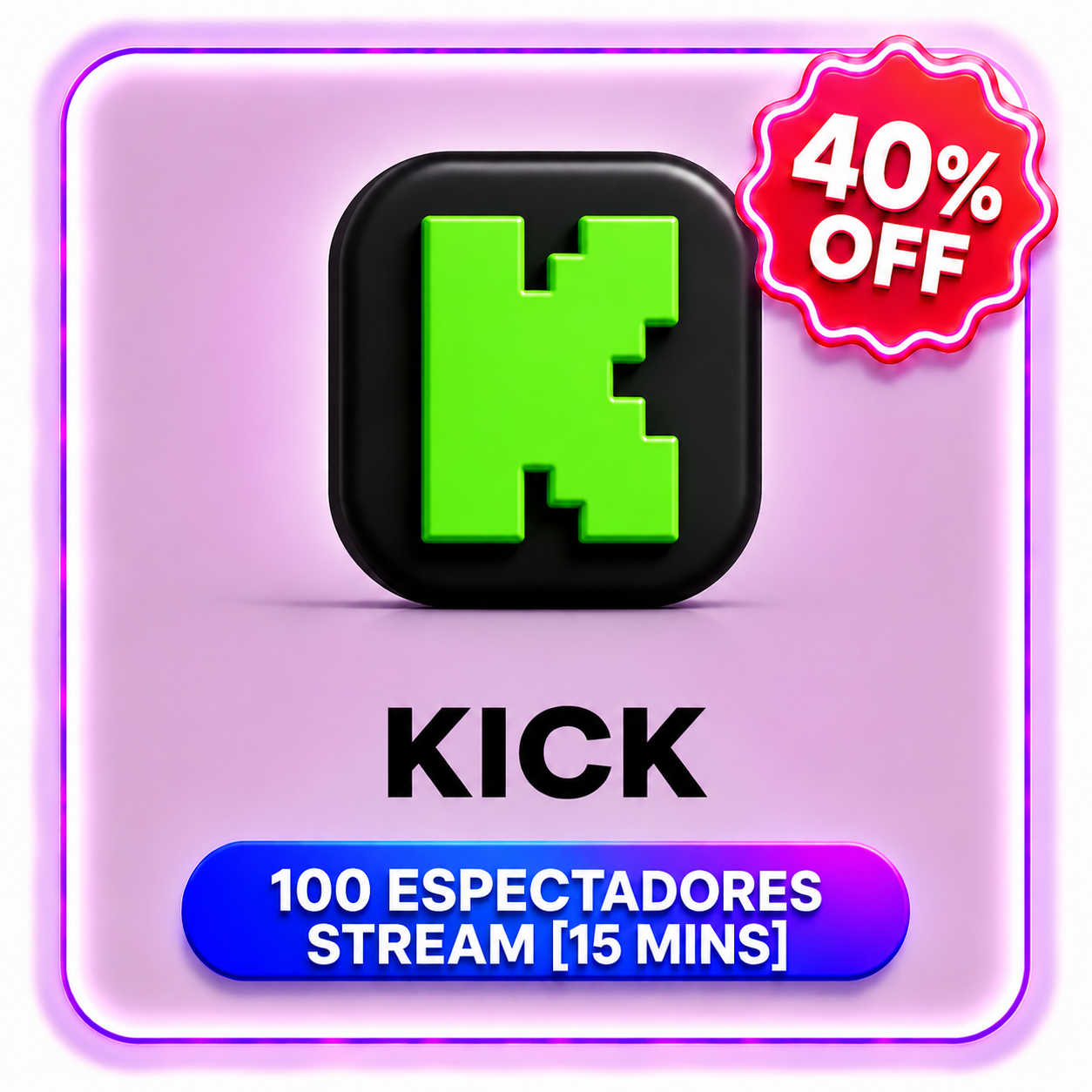 100 ESPECTADORES STREAM [15 MINS] KICK