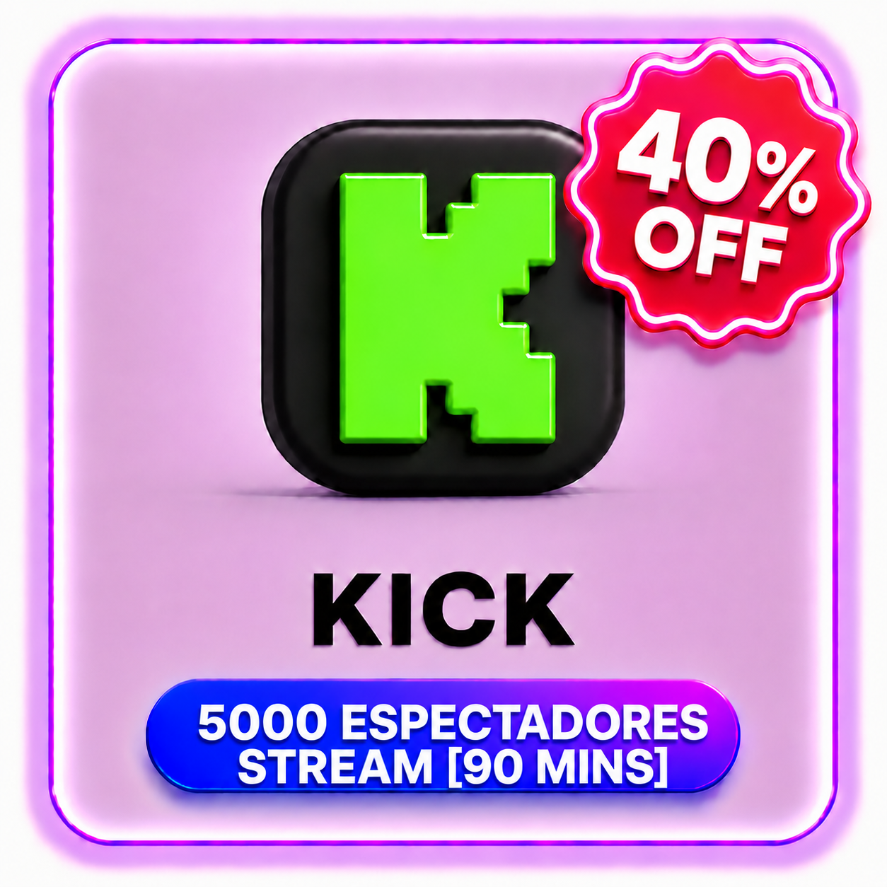 5000 ESPECTADORES STREAM [90 MINS] KICK