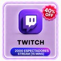 2000 TWICH ESPECTADORES STREAM ( 15 MINS )