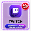 200 TWICH ESPECTADORES STREAM ( 60 MINS )