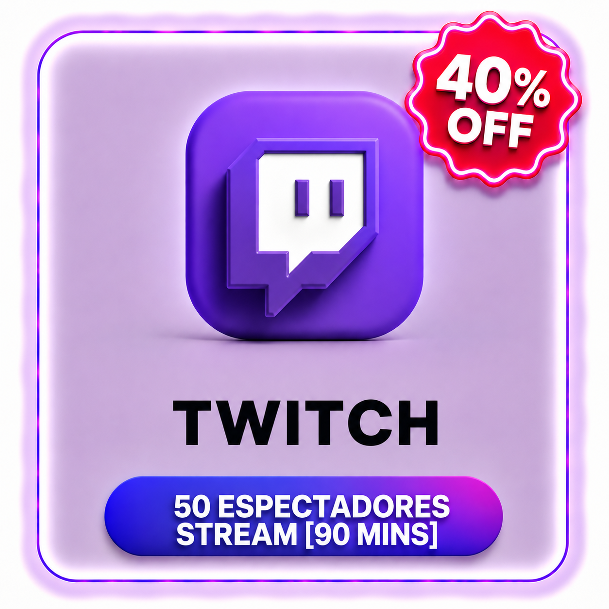 50 TWICH ESPECTADORES STREAM ( 90 MINS )