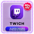 10 TWICH ESPECTADORES STREAM ( 3 HORAS )