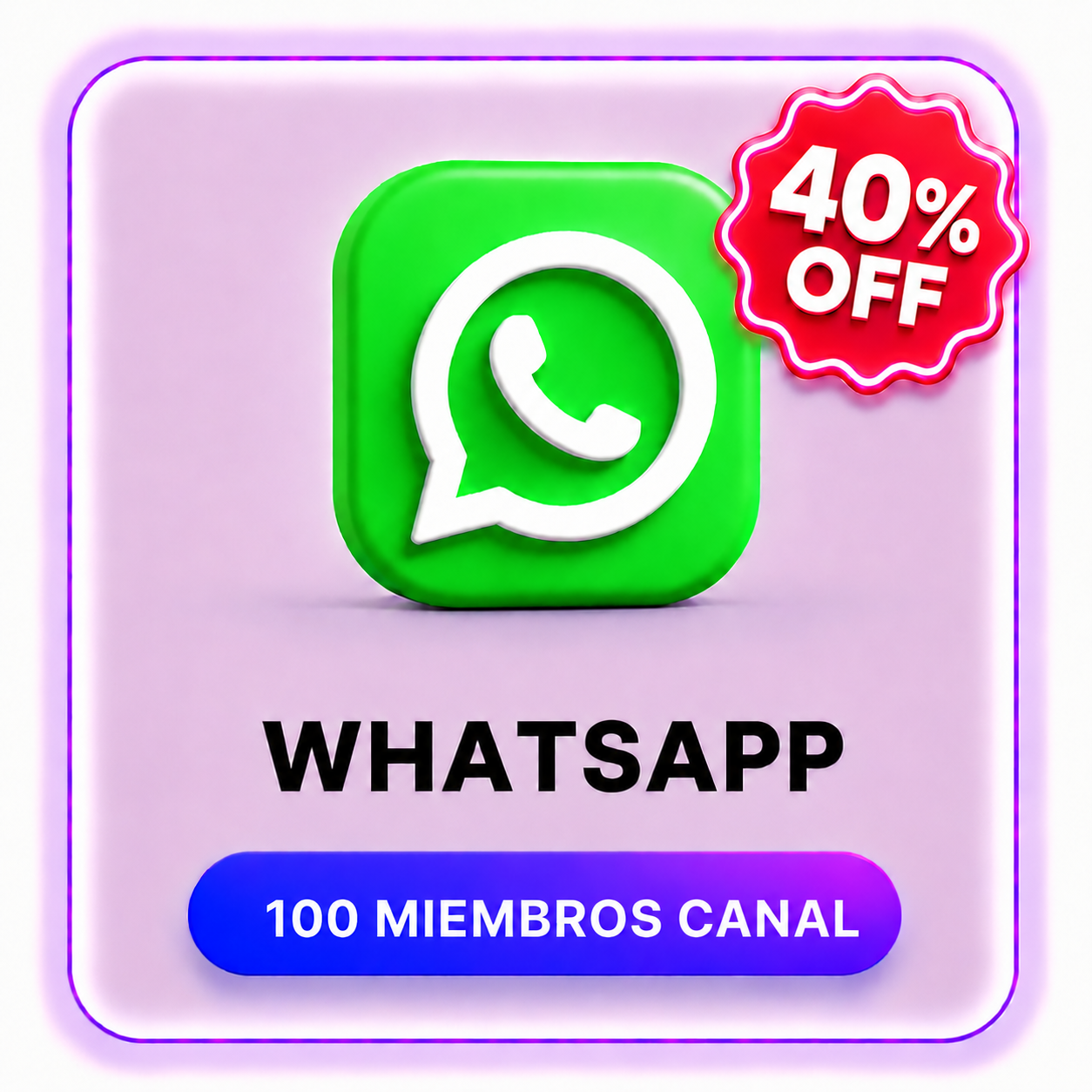 100 MIEMBROS CANAL WHATSAPP