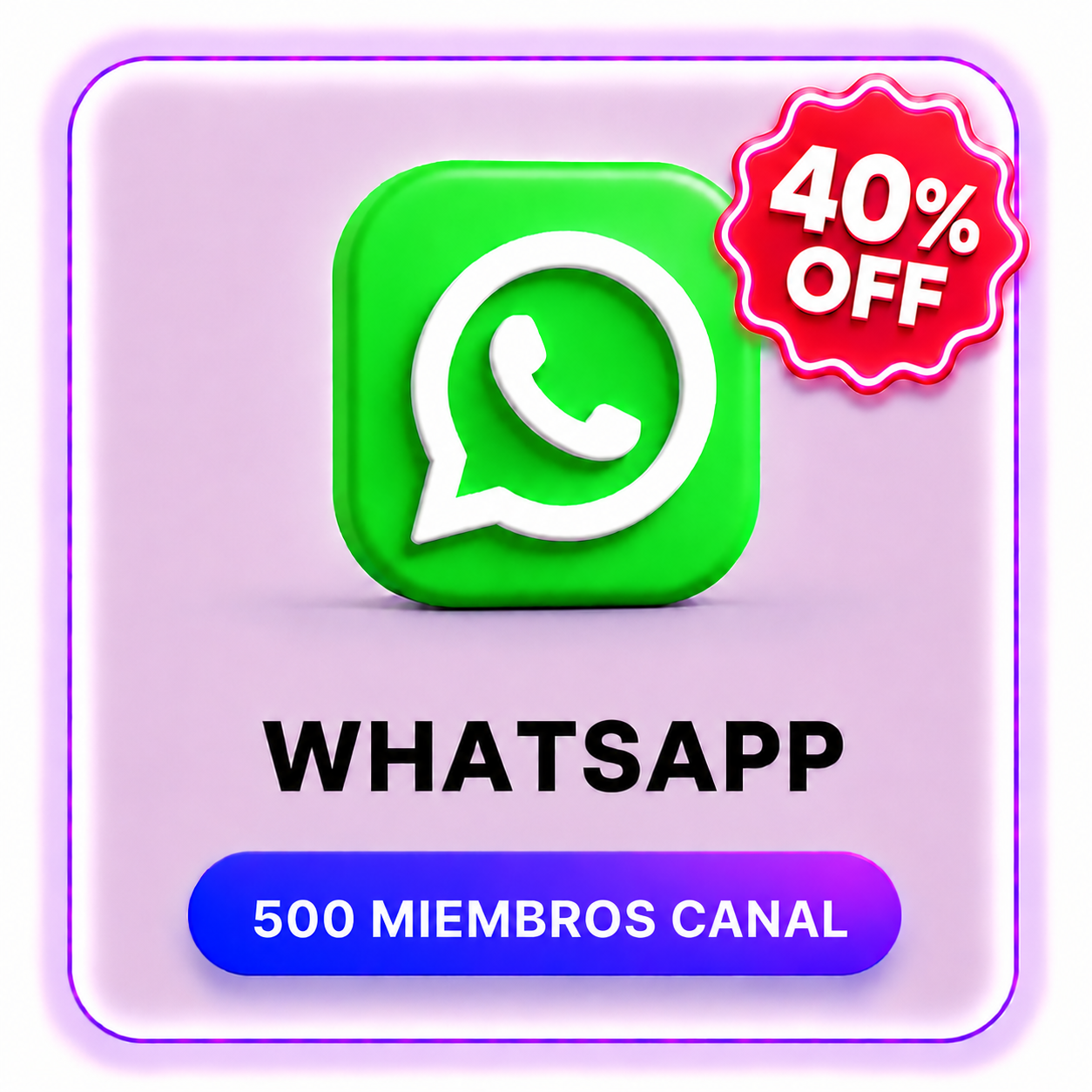 500 MIEMBROS CANAL WHATSAPP