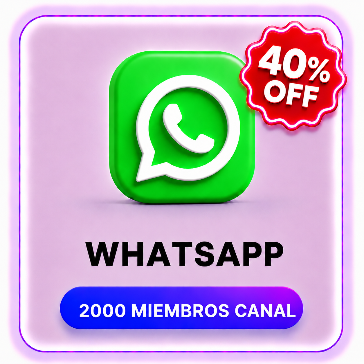 2000 MIEMBROS CANAL WHATSAPP