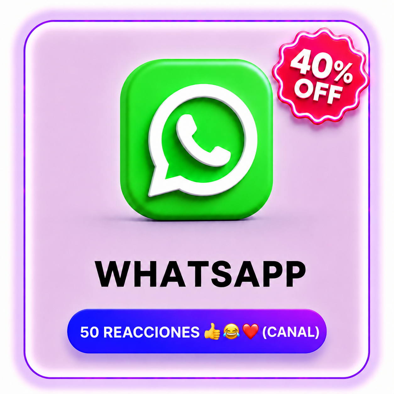 50 REACCIONES(CANAL) WHATSAPP