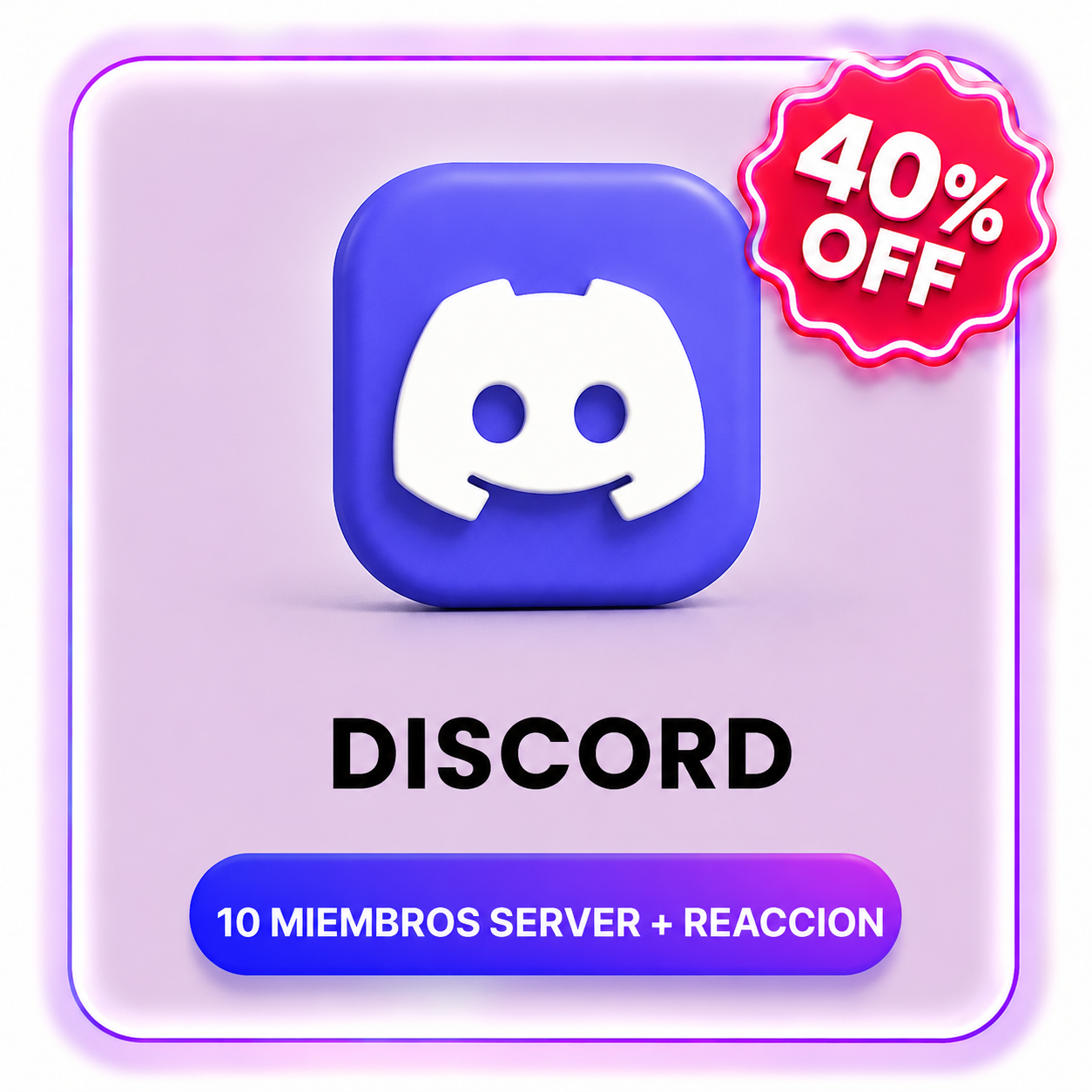 10 MIEMBROS SERVER + REACCION DISCORD