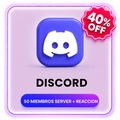 50 MIEMBROS SERVER + REACCION DISCORD