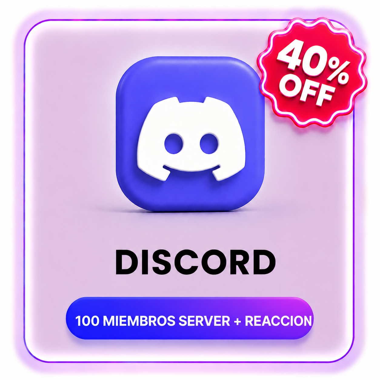 100 MIEMBROS SERVER + REACCION DISCORD