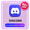 2000 MIEMBROS SERVER + REACCION DISCORD