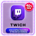 200 ESPECTADORES STREAM ( 3 HORAS )