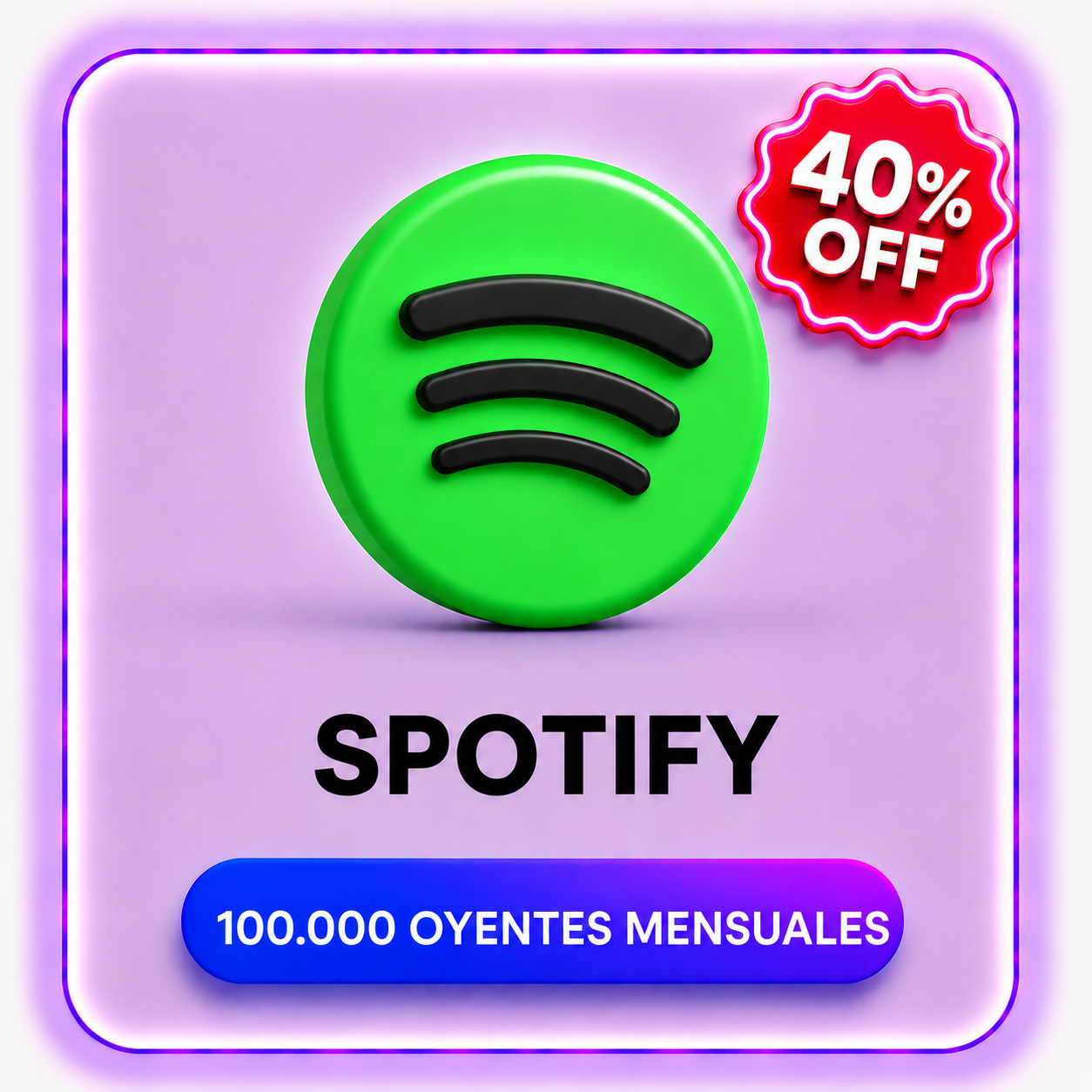100000 OYENTES MENSUALES SPOTIFY