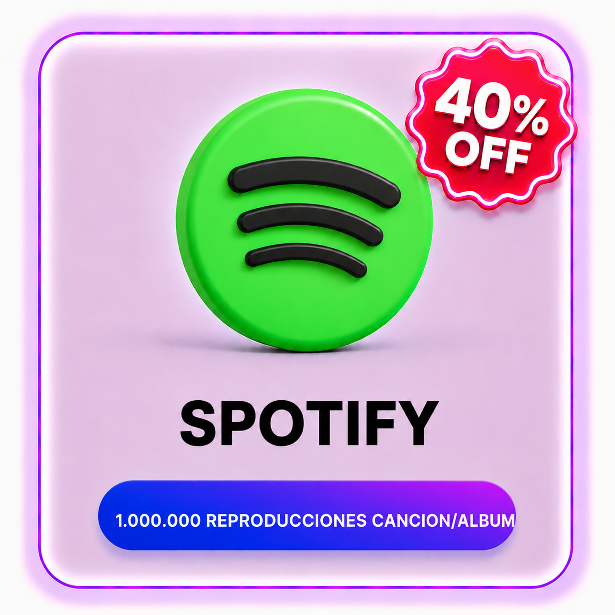 1000000 REPRODUCCIONES CANCION/ALBUM SPOTIFY
