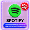 1000000 REPRODUCCIONES CANCION/ALBUM ARGENTINA SPOTIFY